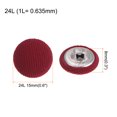 thumbnail image 2 of Unique Bargains 10pcs 24L Fabric Cloth Covered Button 15mm Round Metal Shank Sewing Buttons for Suits Dress Blouses, Caramel, 2 of 5
