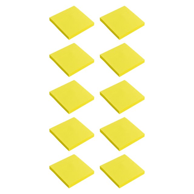 Up Sticky Notes, 3x3 Self-Stick Notes, Light Yellow Color 10 Pads, 100 Sheets/Pad, Mini Rectangular Sticky Notes, Self Stick Pads, Note Stickers, Teacher Appreciation Note Pads, Classroom Supplies