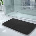 thumbnail image 2 of ORUYROP Memory Foam Bath Mat Large Size,60.2 x 24 Inches, Soft and Comfortable, Super Water Absorption, Non-Slip, Thick, Machine Wash, Easier to Dry for Bathroom Floor Rug, Black, 2 of 7