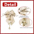 thumbnail image 3 of Christmas Tree Topper Bows, Red Christmas Bows Red and Gold Bows for Christmas Tree Decorations Velvet Ribbon Bows with Baubles for Wreath, Cabinet, Staircase, 1 PC, 3 of 5