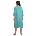 thumbnail image 4 of Moomaya Robe de Nuit Longue Jusqu'au Genou à Patte de Boutonnage pour Femmes, Imprimée, 4 of 6