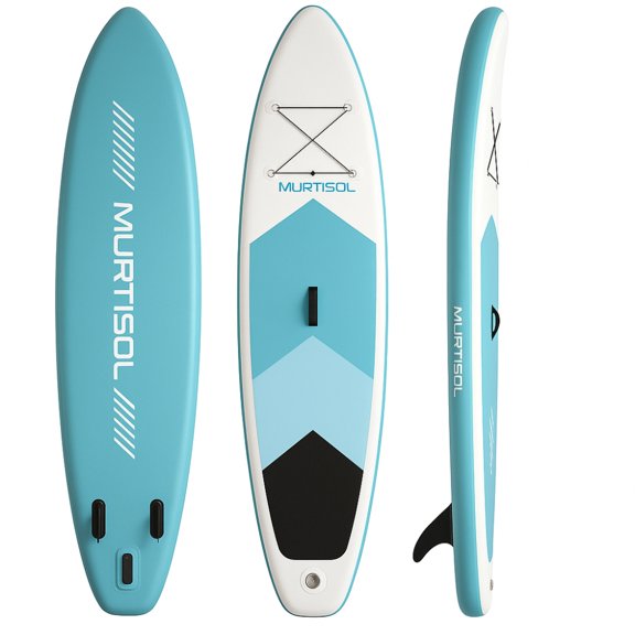 Planche à Pagaie Gonflable de 11 Pi, Ultra Épaisse et Durable en PVC avec Accessoires de SUP de Qualité Supérieure et Sac de Transport / Planches à Pagaie Améliorées avec 3 Ailes de Poisson pour Pagayer / jusqu'à 300 Lb