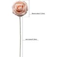 thumbnail image 1 of Beautiful Handmade Artificial Roses 25 per Box with 8 Sets of Leaves. Fake Flowers with 3" Head, 8" Wire Stem, Impressive Detail, Made of Realistic Latex Foam for Wedding, Home, Event (15 Blue Shades), 1 of 4