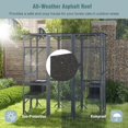 thumbnail image 4 of Costway Grande Maisonnette pour Chat en Bois 71 Pouces Intérieur Extérieur Étanche Catio Enclos pour Chaton, 4 of 10