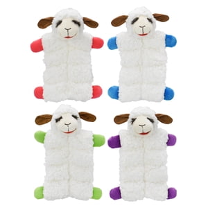 Multipet Plush Lamb Chop Squeaker Mat Dog Toy, 9 Squeakers