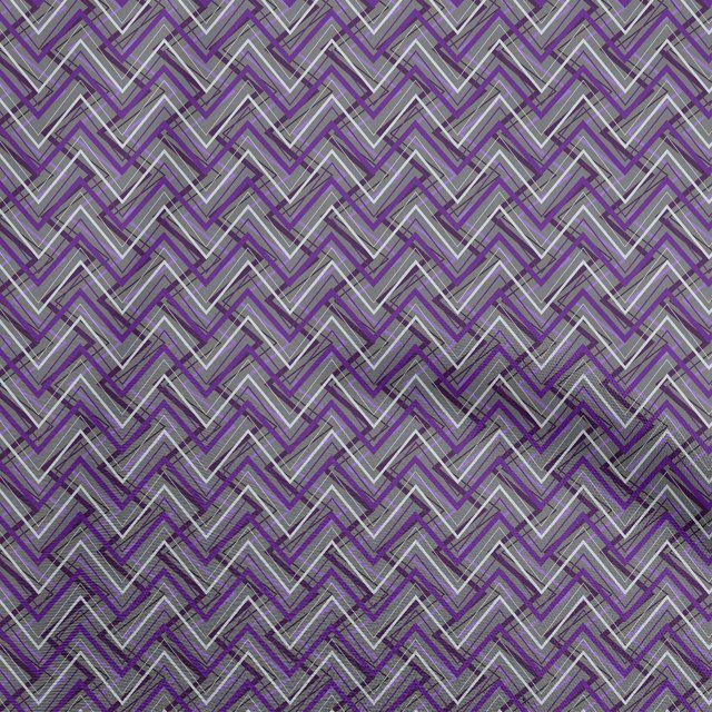 oneOone Rayon Violet Fabric Abstract Dress Material Fabric Print Fabric By The Yard 56 Inch Wide