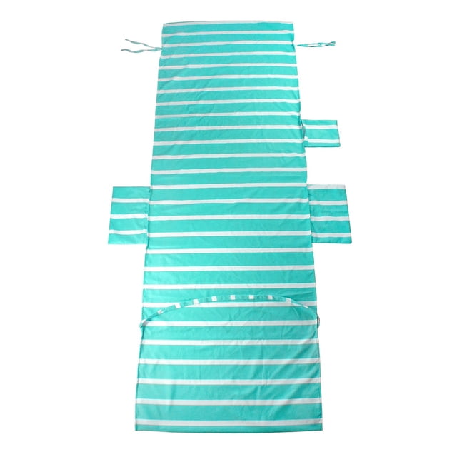 Leutsin Housse de Chaise à Rayures Serviette de Plage Imprimée Serviette de Chaise Longue en Polyester et Coton