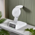 thumbnail image 1 of Chmadoxn Chargeur Sans Fil, Chargeur Portable Station de charge Sans Fil avec Réveil Numérique Station de charge pour Plusieurs Appareils Support de Chargeur Sans Fil 15W charge Sans Fil en Plastique pour IOS et Android, 1 of 9