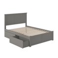 thumbnail image 2 of Madison Lit Plateforme en Bois Simple TG avec Pied de Lit et Tiroirs de Rangement, Gris, 2 of 15