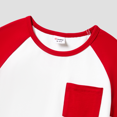 thumbnail image 4 of PatPat Ensembles Assortis pour la Famille, T-Shirt Uni à Manches Raglan et Robe Moulante à Cordon avec Imprimé Lèvres Rouges en Maille à Bretelles, 4 of 6