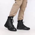 thumbnail image 5 of Mens Side Zip & Lace Up Army Tactical Combat Boots For Work, Security, Motorcycle, 5 of 5