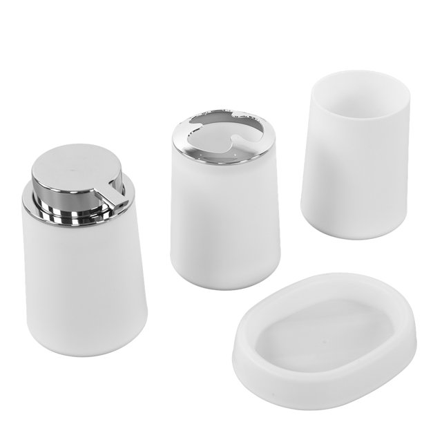 Bathroom Set Multifunction Simple Practical Feel Comfortable Stainless Steel Bathroom AccessoriesWhite