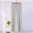 thumbnail image 2 of Dagugfen Mens Pajama Pants Drawstring Ruched Elastic Waist Loose Lightweight Comfy Loungewear Trousers, 2 of 4