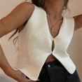 thumbnail image 4 of Women Knit Sweater Vest Tops Sleeveless V-Neck Button up Tank Tops, 4 of 6
