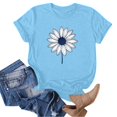 thumbnail image 4 of Ovbmpzd Hauts Bleus pour Femmes T-Shirts Graphiques Floraux à Manches Courtes Amusants d'Été pour Femmes TTG, 4 of 5