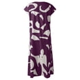 thumbnail image 4 of 2025 Robe à Col en V pour Dames à Manches Courtes, à Lacets, Imprimée, Grande Jupe, Robe d'Été pour Femmes, Robe Maxi pour Dames, Robes d'Été Décontractées pour Femmes, Robe de Saison, Robes Chemise Maxi, Robes Longueur Genou fo, 4 of 6