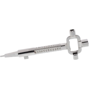 6 en 1 Clé d’Achitecte Clef Carré 6/7 / 8 mm Clé Allen avec Graduation Multi-fonction Clé Passe Partout Universel de Chantier en Alliage de Zinc Solide pour Ouvrir Porte Fenêtre Armoire