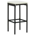thumbnail image 5 of vidaXL 7 Piece Garden Bar Set with Cushions Poly Rattan Black, 5 of 5