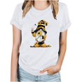 thumbnail image 1 of Blouses pour Femmes Hauts à Imprimé pour Femmes Manches Courtes Blouse Ample T-Shirt Drôle à Col Rond Hauts, 1 of 1
