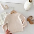 thumbnail image 1 of RXIRUCGD Chandail Tricoté Extensible à Manches Longues Col Rond pour Enfants Hommes et Femmes, Blanc, Taille : 100, 1 of 7