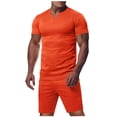 thumbnail image 2 of NTACZA 2 Pieces Shorts Set Men Short Sleeve Athletic Tracksuits Men's Crew Neck Muscle Sweatsuits 3XL, 2 of 7