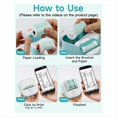 thumbnail image 2 of Mini Printer Sticker Printer Portable Thermal Printer Inkless Sticker Maker Machine Bluetooth Printer Phone Printer,1 x Mini Printer 1 x thermall paper 1 x USB cable,Green, 2 of 6