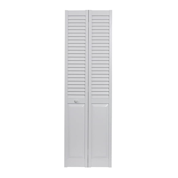 LTL Home Products SEALP32 Seabrooke PVC Louvered & Panel Interior Bifold Door, 78.625" x 31.5", White