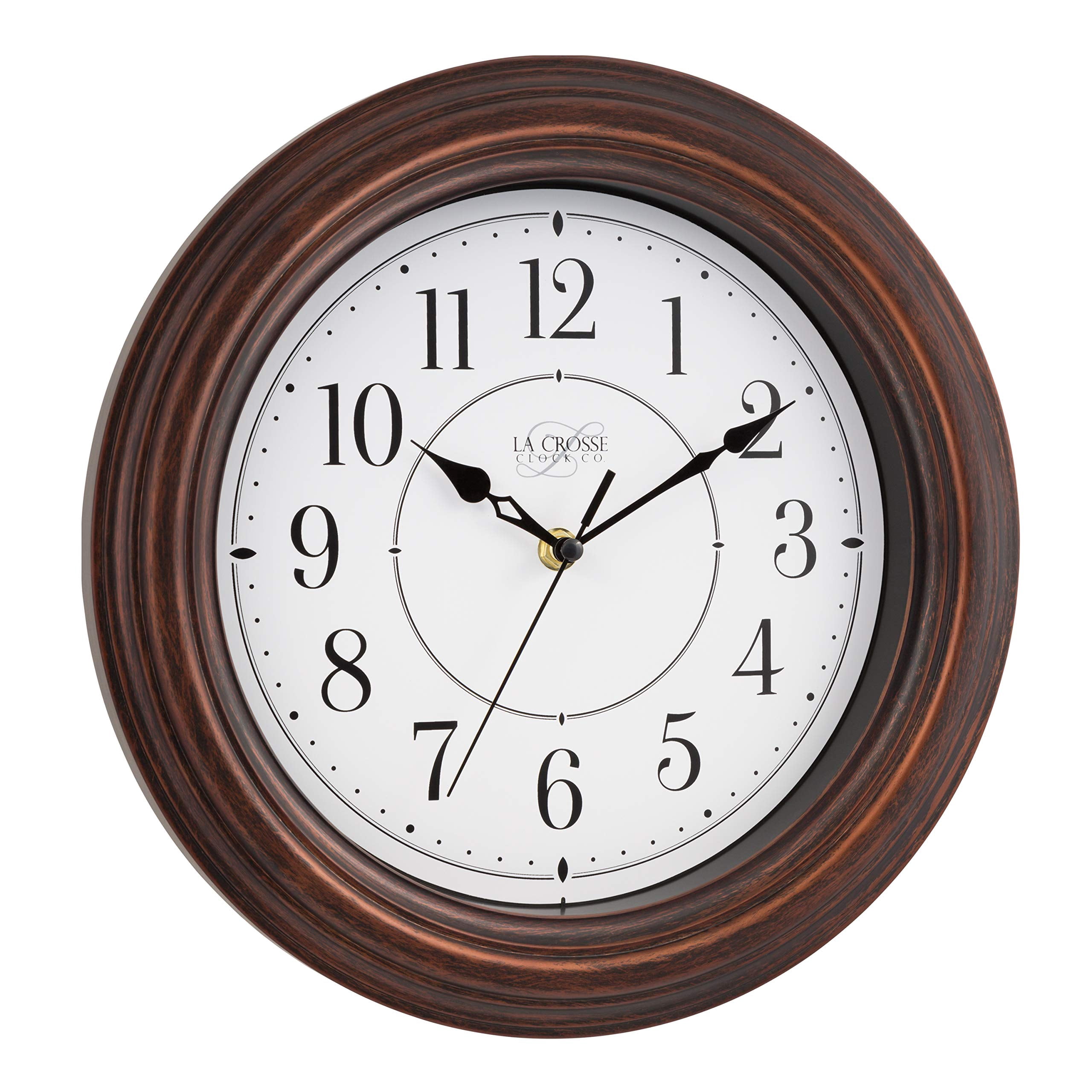 La Crosse Technology Ltd 404-2630W 12 in. Faux Wood Wall Clock