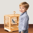 thumbnail image 2 of Portable Travel Bird Cage with Detachable Tray and Standing Pole for Small Birds Parrots Easy Transport Lightweight Design, 2 of 5