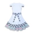 thumbnail image 4 of Girls Dress White Button Casual Short Sleeve Everyday 9-10 Years, 4 of 8