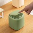 thumbnail image 1 of Fasiaou Countertop Garbage Bin Push Button Multipurpose 5x5x6 Inch Small Recycle Bin for Bedside Tables Office and Kitchen,Green, 1 of 6