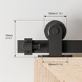 thumbnail image 3 of Trousse de Quincaillerie pour Porte de Grange Coulissante Rouleau en Forme de T + Rail à Raccords Convenant à un Système de Rail Stable pour Porte Simple, Installation Facile, 3 of 6