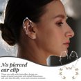 thumbnail image 4 of 2 Paires de Boucles d'Oreilles Elf Manchette Papillon Clip sur Boucles d'Oreilles Sans Perçage Clips Bijoux, 4 of 8