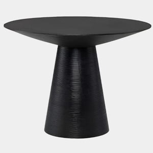 Dana Table à manger avec plateau en bois de placage noir