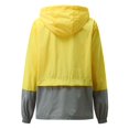 thumbnail image 3 of Qiylii Femmes Veste de Pluie Packable Couleur Extérieure Bloc Coupe-Vent à Capuche, 3 of 9
