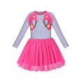 thumbnail image 1 of Robe Fille Butterfly Manches Longues Jupe en Tulle Rose 8 Ans, 1 of 6