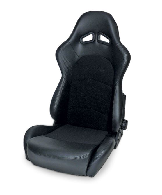 Procar By Scat 80-1615-71 Seat SPORTSMAN PRO (TM) SERIES 1615 Driver/ Passenger Side; Reclining; Racing; Black Velour; Black Vinyl; With Molded Headrest; Requires Seat Adapter Bracket