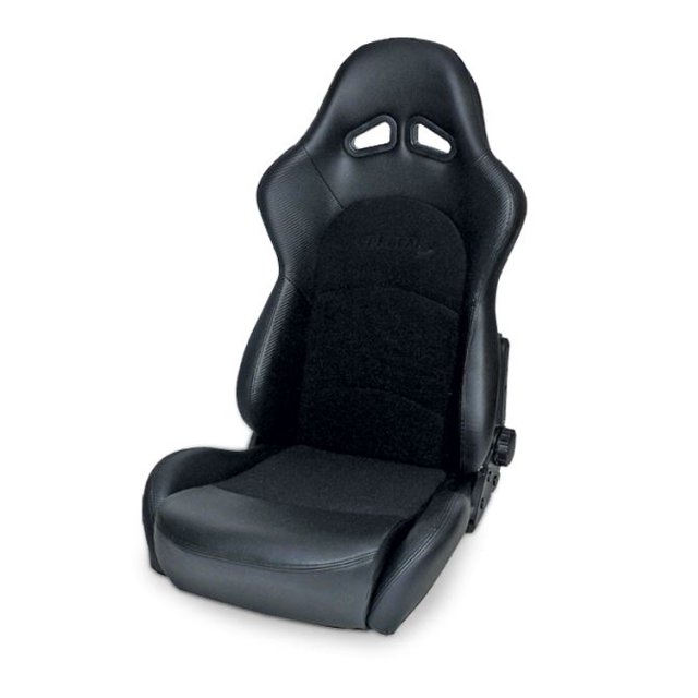 Procar By Scat 80-1615-71 Seat SPORTSMAN PRO (TM) SERIES 1615 Driver/ Passenger Side; Reclining; Racing; Black Velour; Black Vinyl; With Molded Headrest; Requires Seat Adapter Bracket