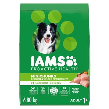 Iams Minichunks Adult Dry Dog Food Chicken & Whole Grains Recipe 6.80 kg