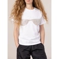 thumbnail image 3 of Gupgi T-Shirts Blancs pour Femmes Soutien-Gorge Imprimé Manches Courtes Col Rond Tee Ample Tops d'Été Décontractés, 3 of 5