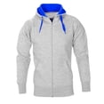 thumbnail image 4 of Sentmoon Men Hoodie Oversized Drawstring Men's Sweatshirt Long Sleeve Color Block Loose with Pockets Stretchy Men's Fall Clothes Winter Trendy for Winter Business Travel Gray L, 4 of 5