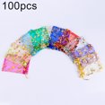 thumbnail image 1 of 100Pcs Sweet Heart Print Drawstring Candy Bag Wedding Party Gift Jewelry Pouch, 1 of 10