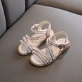 thumbnail image 4 of REDARER Girls Sandals Pearl Open Toe Princess Shoes Performance Shoes,Size 11.5-12 Years, 4 of 6