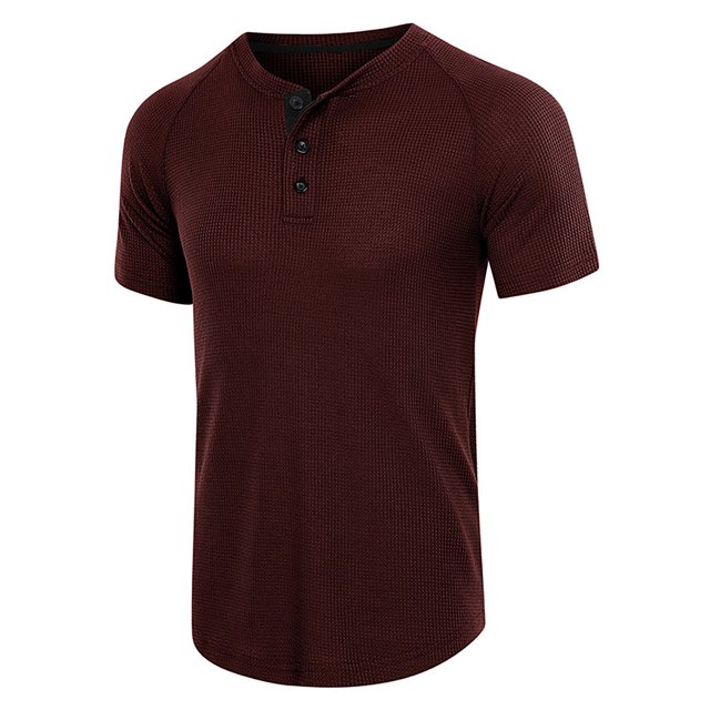 Mens Shirts Short Sleeve Mens Plus Size Shirts Solid Color Short Sleeve T-Shirts Button-Up Shirts