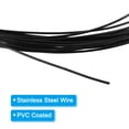 thumbnail image 4 of Unique Bargains 32.8 Feet Picture Hanging Wire, Coated Cable 304 Stainless Steel Rope Black 0.06' Dia., 4 of 6