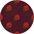 thumbnail image 1 of Ahgly Company Tapis Rond Lavable en Machine Intérieur Transitionnel Rouge Safran, 8 Pieds Rond, 1 of 7