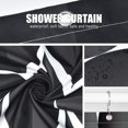 thumbnail image 4 of Black Stall Half 36 x 72 Inch Cloth Shower Curtain, Waterproof Design and Polyester, Quick-Drying, Heavy Duty Small Shower Curtains Set for Bathroom, Durable and Washable with 8 Metal Hooks, 4 of 5