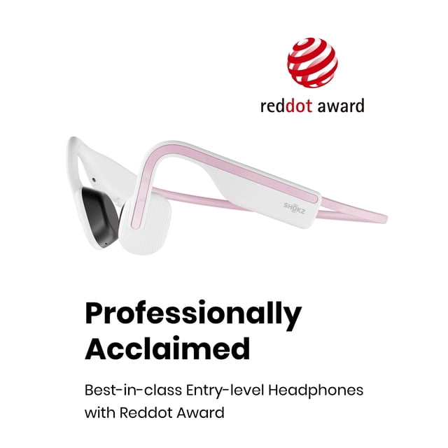 Shokz OpenMove Écouteurs à Conduction Osseuse Sans Fil Bluetooth pour le Sport (Rose)