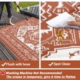 thumbnail image 4 of GlowSol 10x20 Outdoor Rug Waterproof Carpet Patio Rug Indoor Outdoor Area Rug Reversible Rug for Picnic Beach Deck-Outdoor, Brick Red/White, 4 of 8