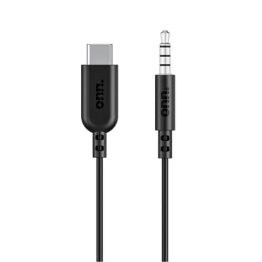 Câble auxiliaire USB-C vers 3,5 mm de1,8 m/6 pi de Onn.